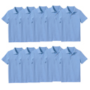 Lt. Blue (5-Pack) 4 10-Pack School Uniform Tagless Polo Tshirt for Little Boys & Big Boys